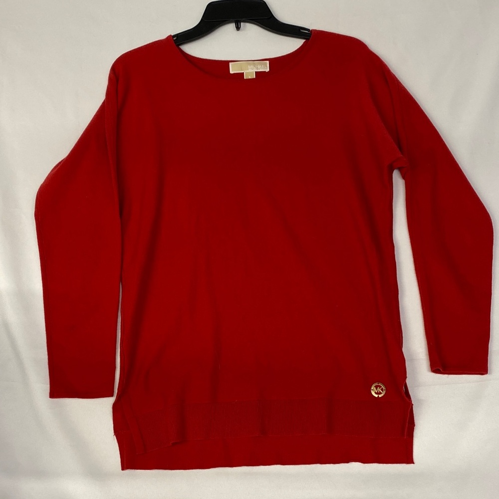 Michael Michael Kors Women's Red Long Sleeve Lightweight Pullover Sweater Size S